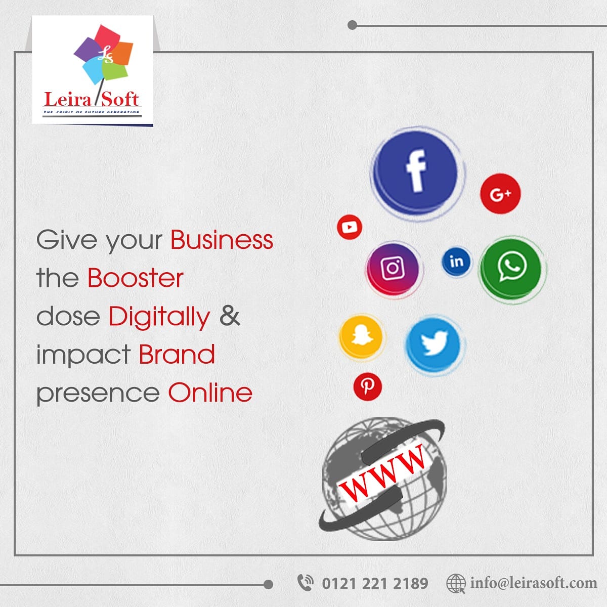 Build a Strong Relationship with your market, Let the Market Know “Who You Are” Professionalize Your Brand EnhanceYour Online Presence with website &amp; Digital marketing.
Call @01212212189 
info@leirasoft.com 

#Leirasoft #Marketing #webdesign 
#digitalmarketing #onlinemarketing