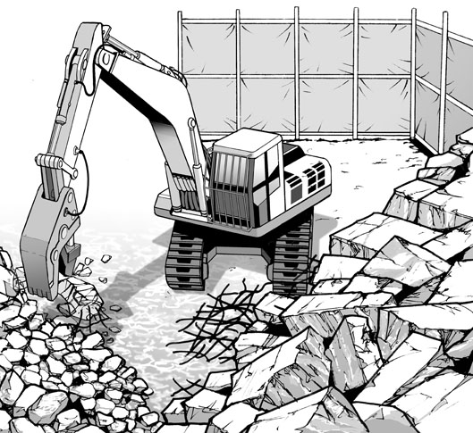 Uzivatel たなかじゅん 漫画家 公式 Na Twitteru 去年の暮に描いた依頼イラスト 重機は大変じゃ