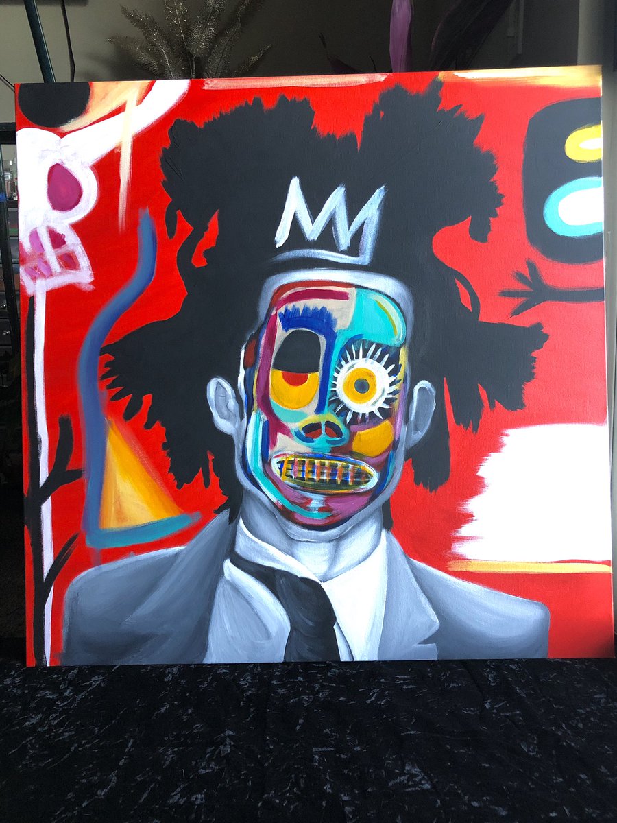 1DreSully's tweet photo. ‼️NEW‼️
- First Painting of the New Year -
“We’re all Maddd..”
3ft x 3ft
#black #art #acrylic #canvas #painting #basquiat
#yeahthatgreenville
#LLRod 👑 https://t.co/fAvhVx33r3