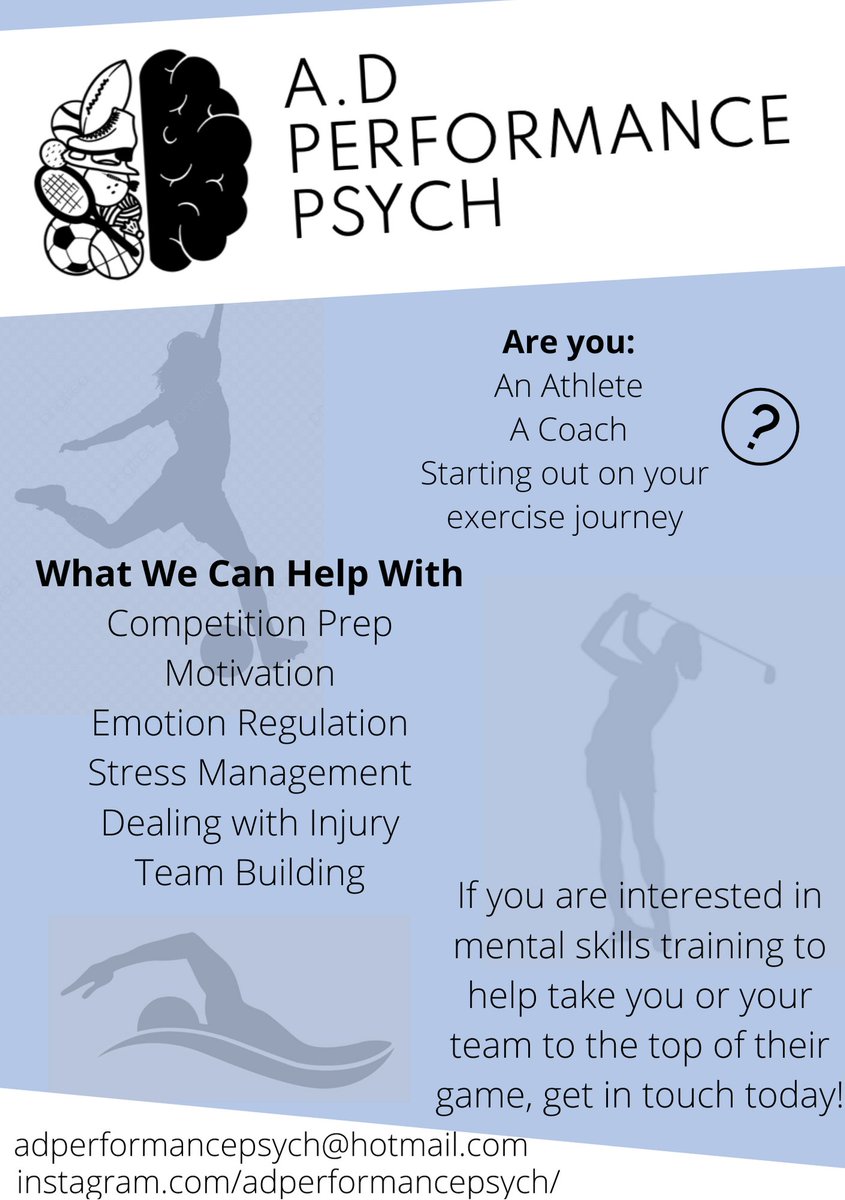 Get in touch
#performancecoach #sportpsychology #mentalskills #sport #performance #selfdevelopment