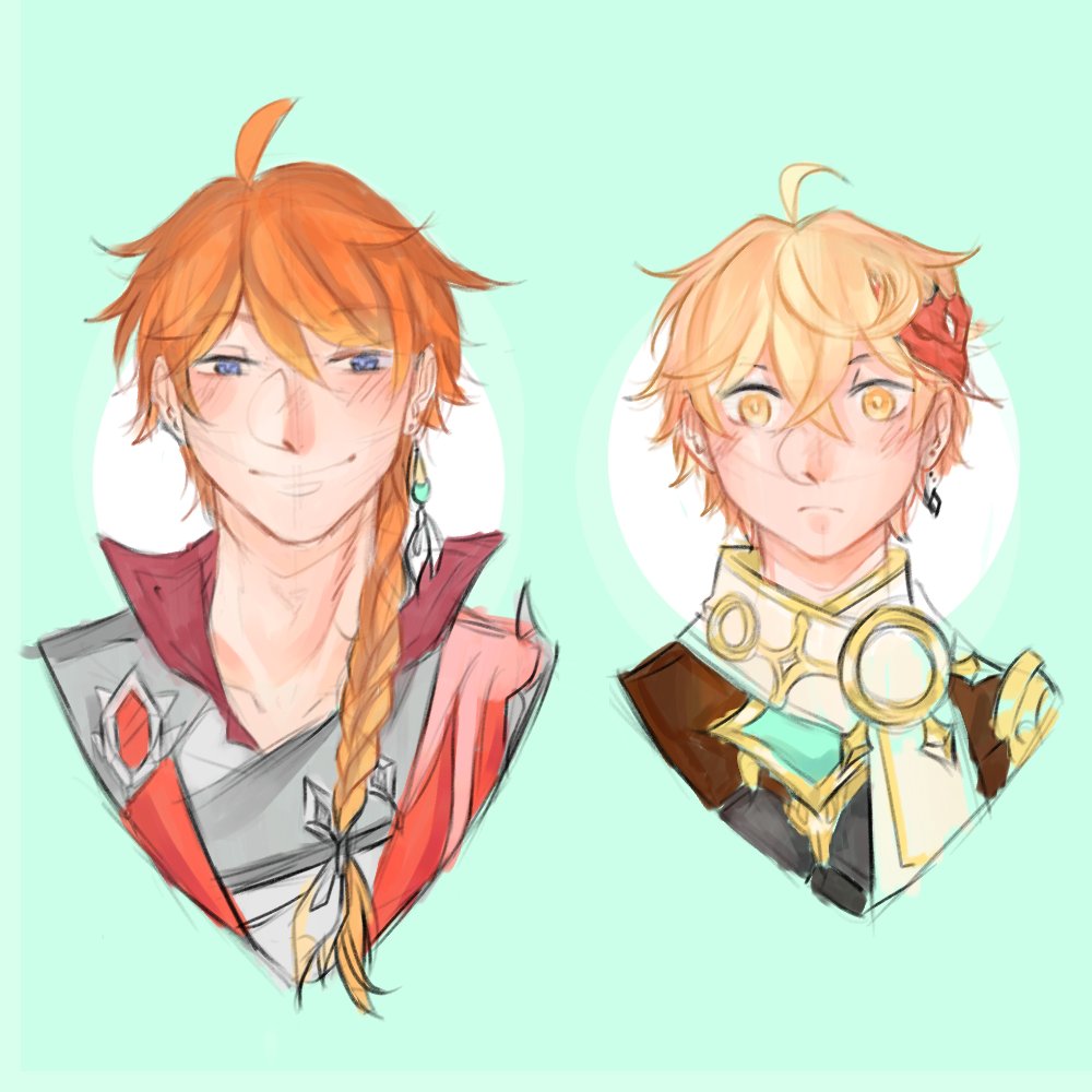 kuneho_02's tweet photo. nobody asked for this but i did it
hairstyle swap (☞゚ヮ゚)☞
#原神 #GenshinImpact #genshin #childe #aether #childeaether #chaether https://t.co/oG4WYdofLI