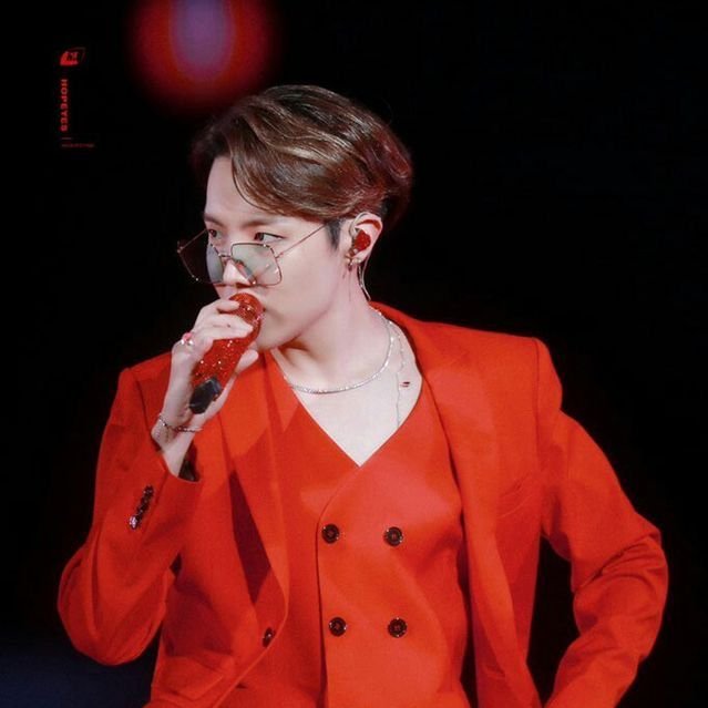 hoseok wearing glasses; a thread