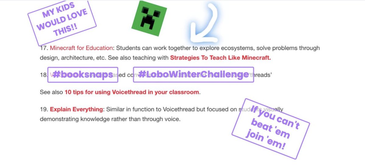 MJ_teaches's tweet image. Great #booksnap from a T as a #LoboWinterChallenge submission! Thanks to all who participated and welcome back! @LEISDDigLearn