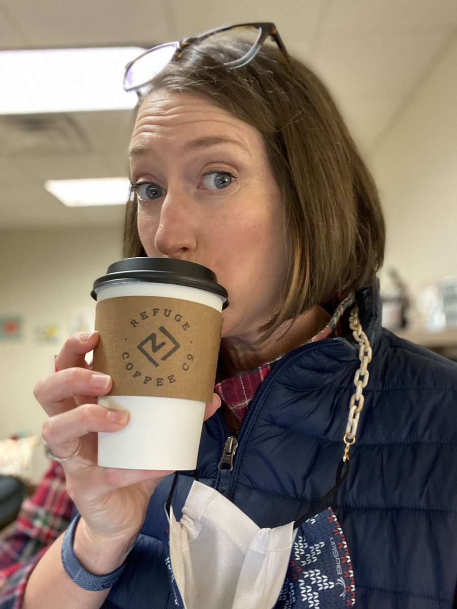 teach2connect's tweet photo. When @refugecoffeeco comes to school, my heart soars! #trinitylearns #createrefuge https://t.co/AtetZ0EXYb