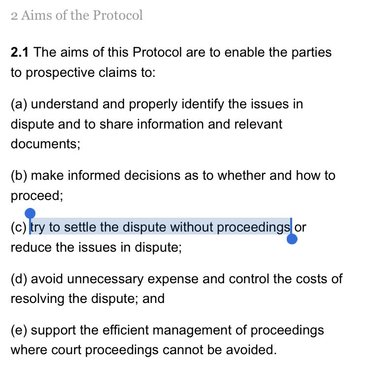 9. A person who may have been libelled is expected by the court to try to settle the dispute without proceedings.  https://www.justice.gov.uk/courts/procedure-rules/civil/protocol/prot_def