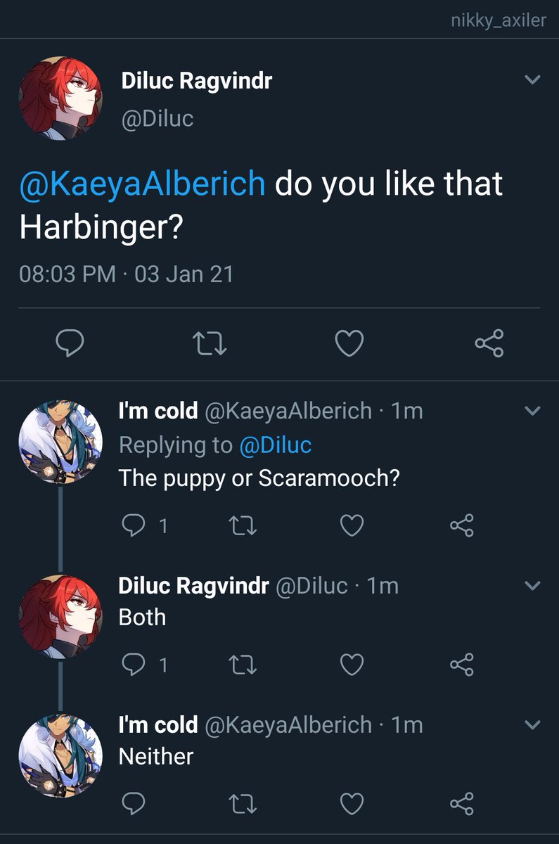 Diluc and Childe wants to be Kaeya& #39;s sugar