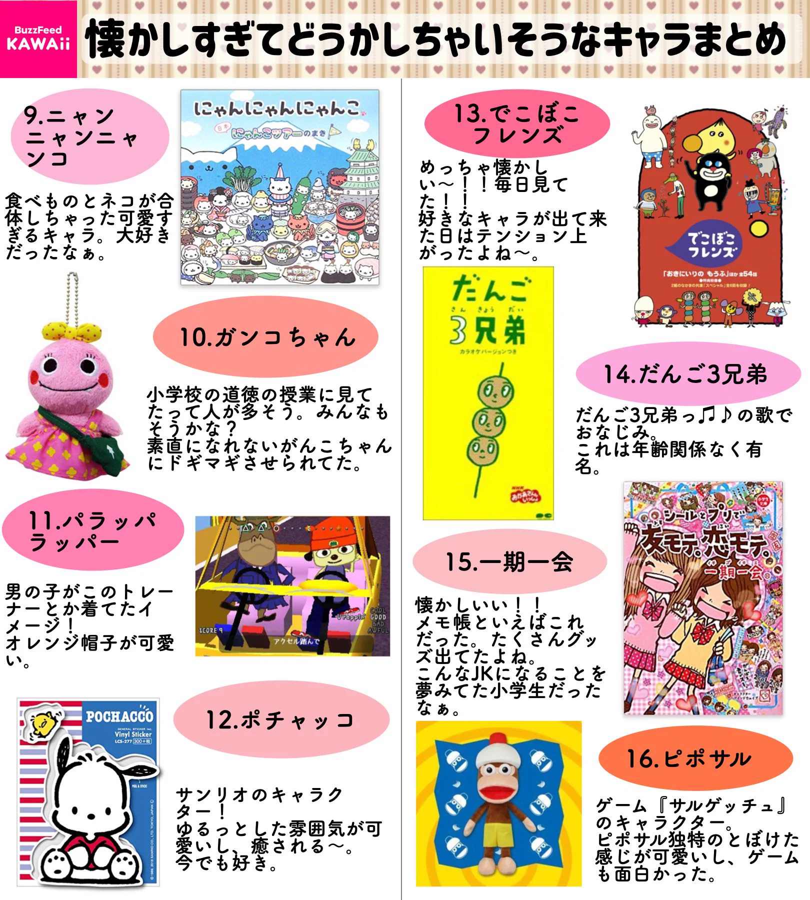 この中のキャラに思い出ある人いる？懐かしすぎるキャラクターまとめ！