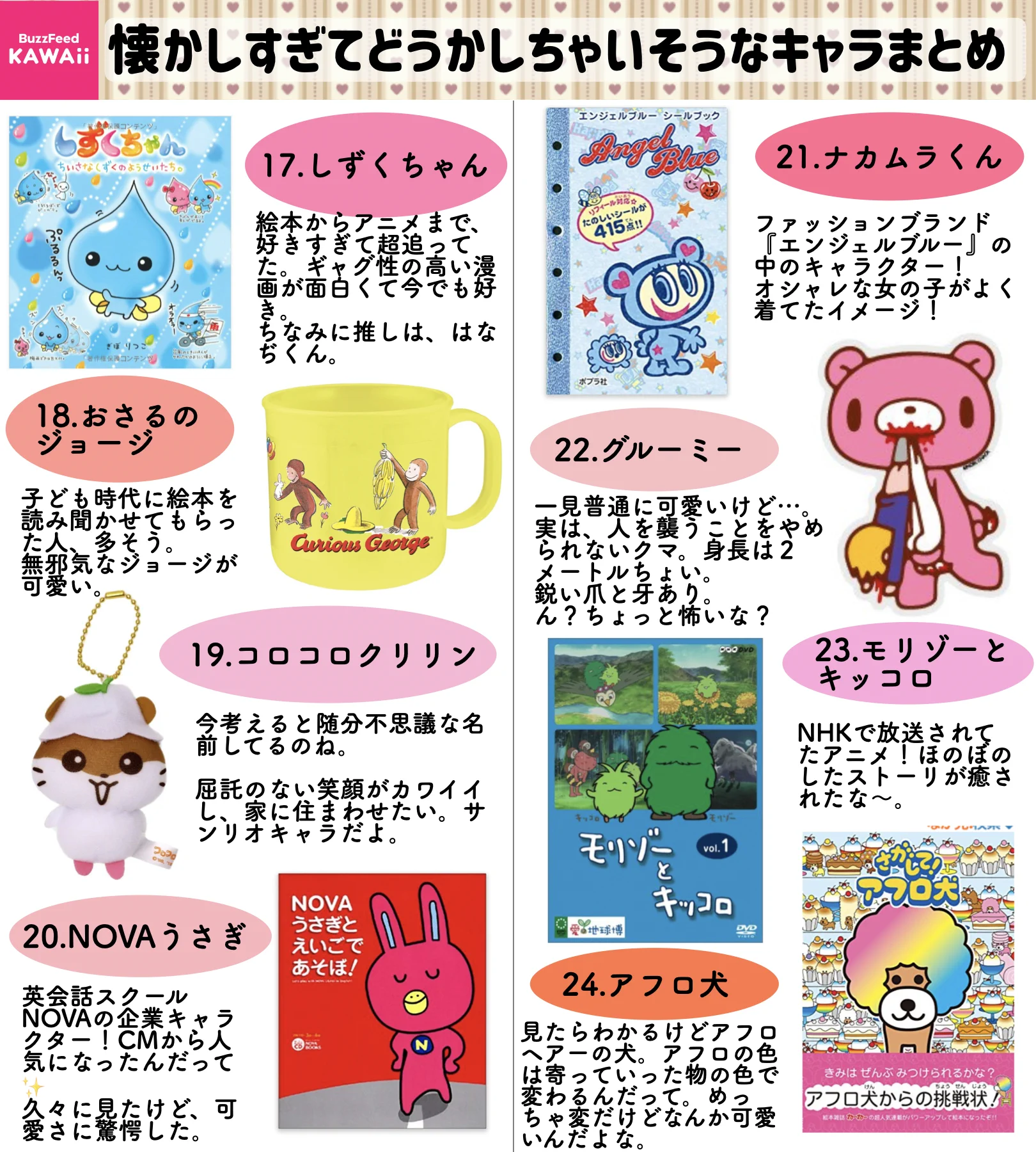 この中のキャラに思い出ある人いる？懐かしすぎるキャラクターまとめ！
