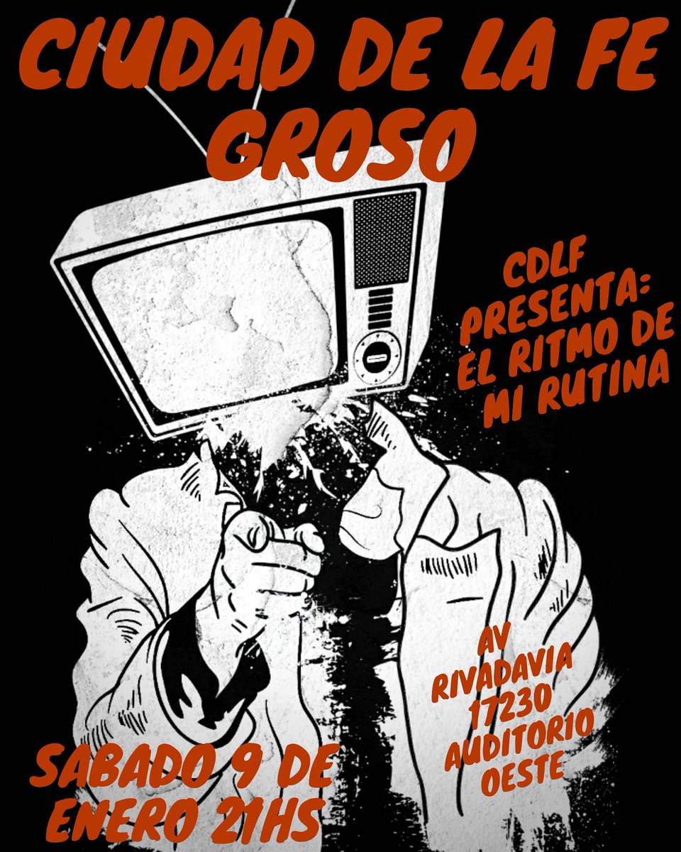 💣Presentarnos en vivo! #ElRitmoDeMiRutina 🚀
⏰Sábado 9 de Enero 21hs 
⚠️En el escenario <a href="/SantanaBarOK/">Santana Bar</a> de <a href="/AuditorioOeste/">Auditorio Oeste</a> 
😷Con los protocolos para cuidar la salud de todxs lxs presentes.
🎫ULTIMAS anticipadas en venta. $300🎟A nuestras redes o a cualquier músico de CDLF