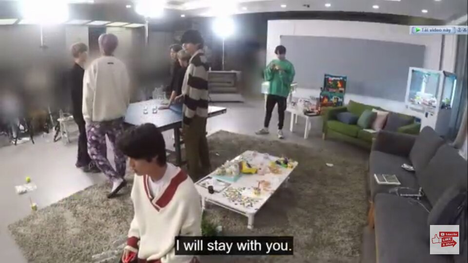 Again Seokjin had to stay as he had to finish the game when all of them were leaving and jimin just went "I'll stay with you" 