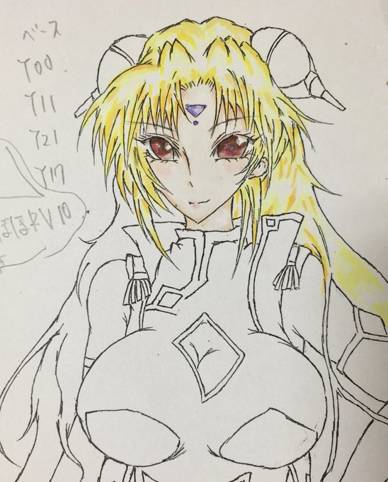 仕事帰りにコピックを色々買ってきて、以前線画にした蘭花絵塗ってみたんだけど、これは試行錯誤が必要だな…。コピック塗るのめちゃめちゃ上手い絵師さんいるけど、そういう人が如何に化け物か痛感しちゃう…#絵描きさんと繋がりたい#ギャラクシーエンジェル 