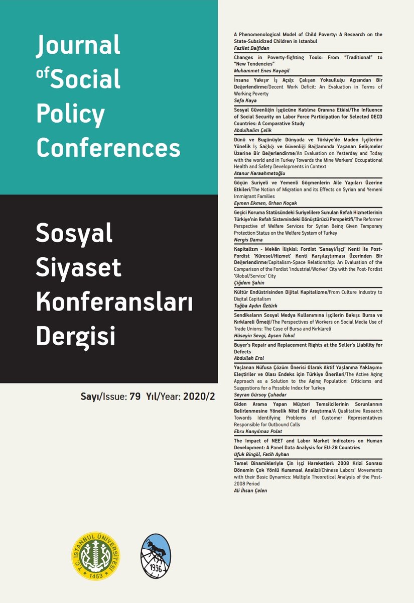 Aralık sayımız (79. Sayı) on beş değerli çalışma ile yayımlanmıştır. Katkılarından ötürü yazarlarımıza, hakemlerimize, editör ve yayın kurullarımıza teşekkür ederiz. Faydalı olmasını dileriz.
Sayıya erişim için ⬇️
dergipark.org.tr/tr/pub/iusskd/…