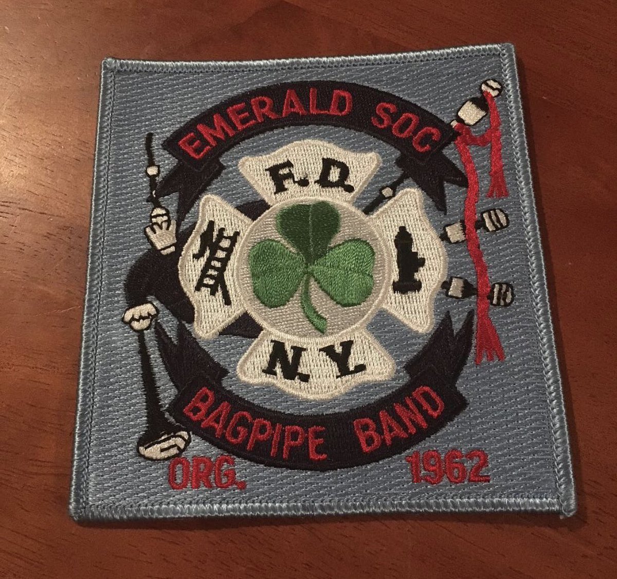 Next is the  @FDNYEmerald Pipes and Drums, probably one of the most famous Pipe and Drum bands in the world.
