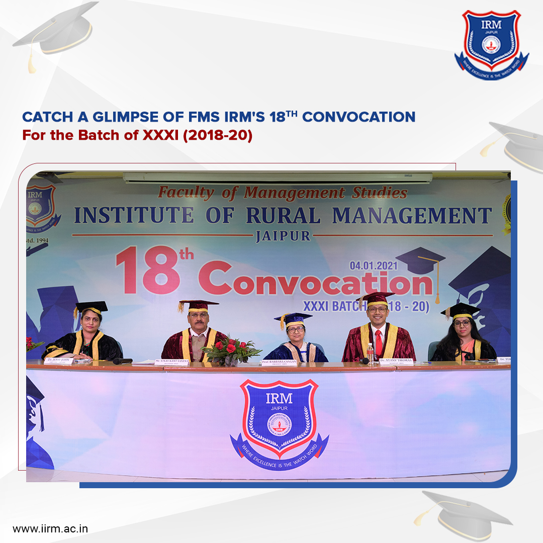 fmsirm's tweet photo. It's the 18th Convocation at FMS IRM!
Organized for the XXXI Batch of 2018-20, the 18th Convocation of FMS IRM held online on 4th January 2021. The event began with a march by the faculty members followed by their addresses to the audience.
#FMSIRM #18thConvocation #Convocation https://t.co/hLlwZQXnCq