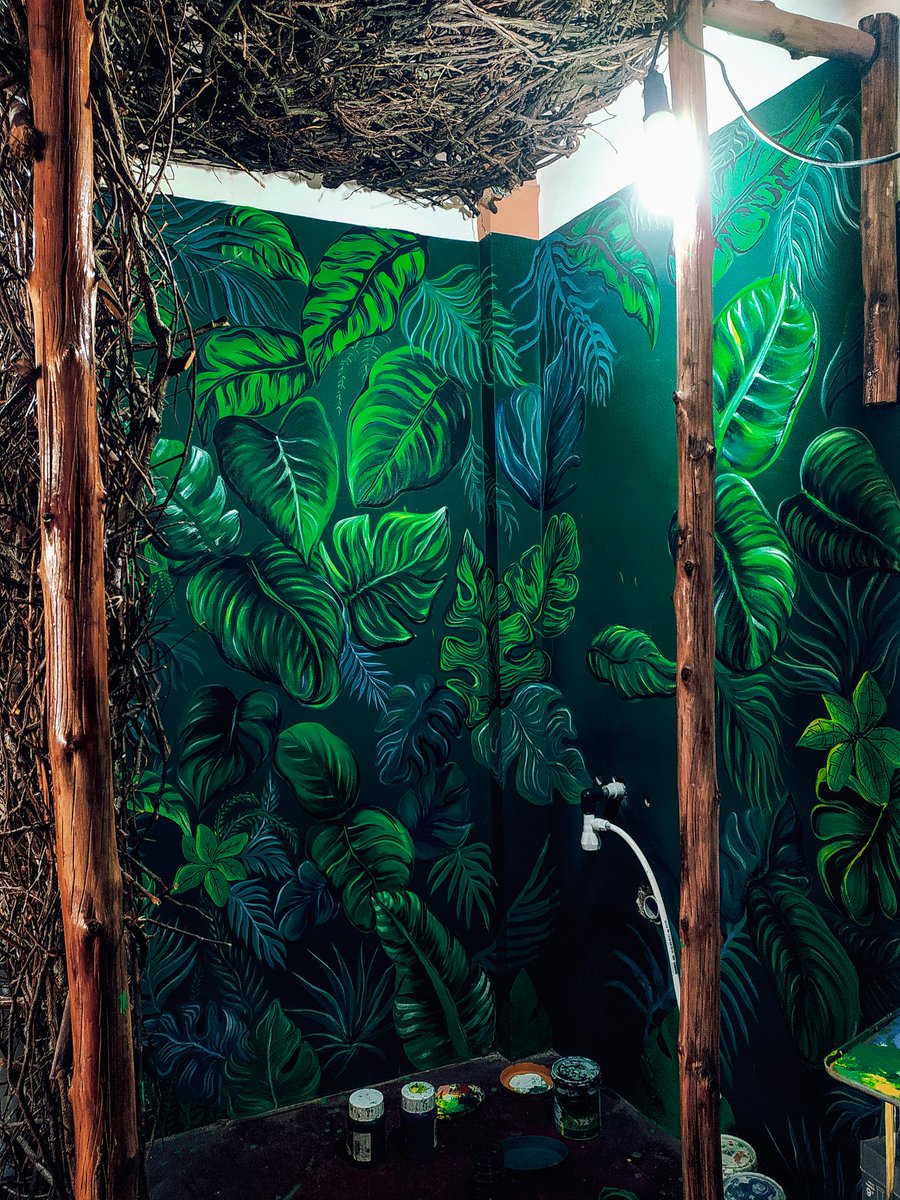 arunimaraghunat's tweet photo. Wallart done for @asaga_gardencafe
#doubletrouble 🤘
@AmaluRaghunath1
@arunimaraghunat
#ammuseemuarts
#DT 🤘
#wallartist #art #artist #artsy #love #instagram #realistic #green #creativedrawing #kerala #gogreen #liveingreen #greenery #scenery #walldecor #walldecoration https://t.co/lpbW2b4WXy