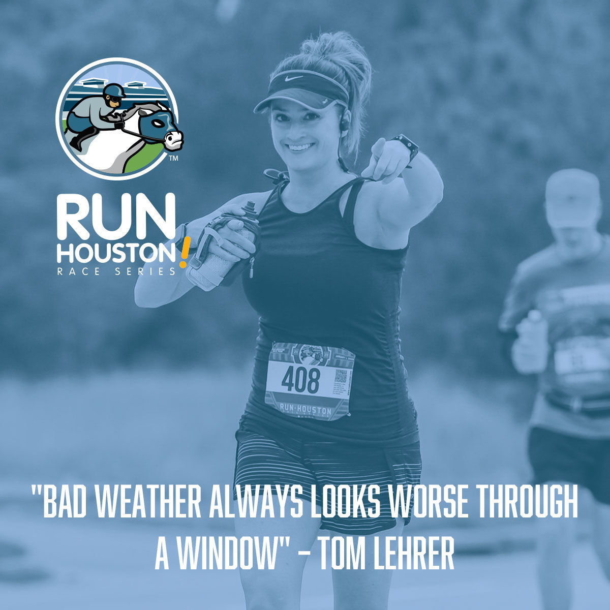 Running doesn’t stop when the wind and rain starts. #MondayMotivation #RunHoustonRaceSeries