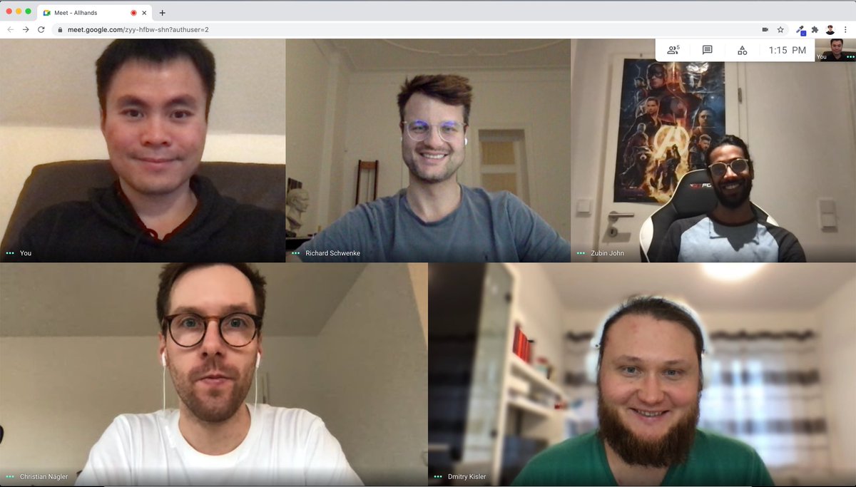 We just had our first all-hands meeting ever! 🚀 Really cool 🤗 Our team is also growing, since today we are now 5 people with more to come in the next following months. I'm excited for this year. Can only be better than last year 😂 #newyear @priceloopai  #excitingtimesahead