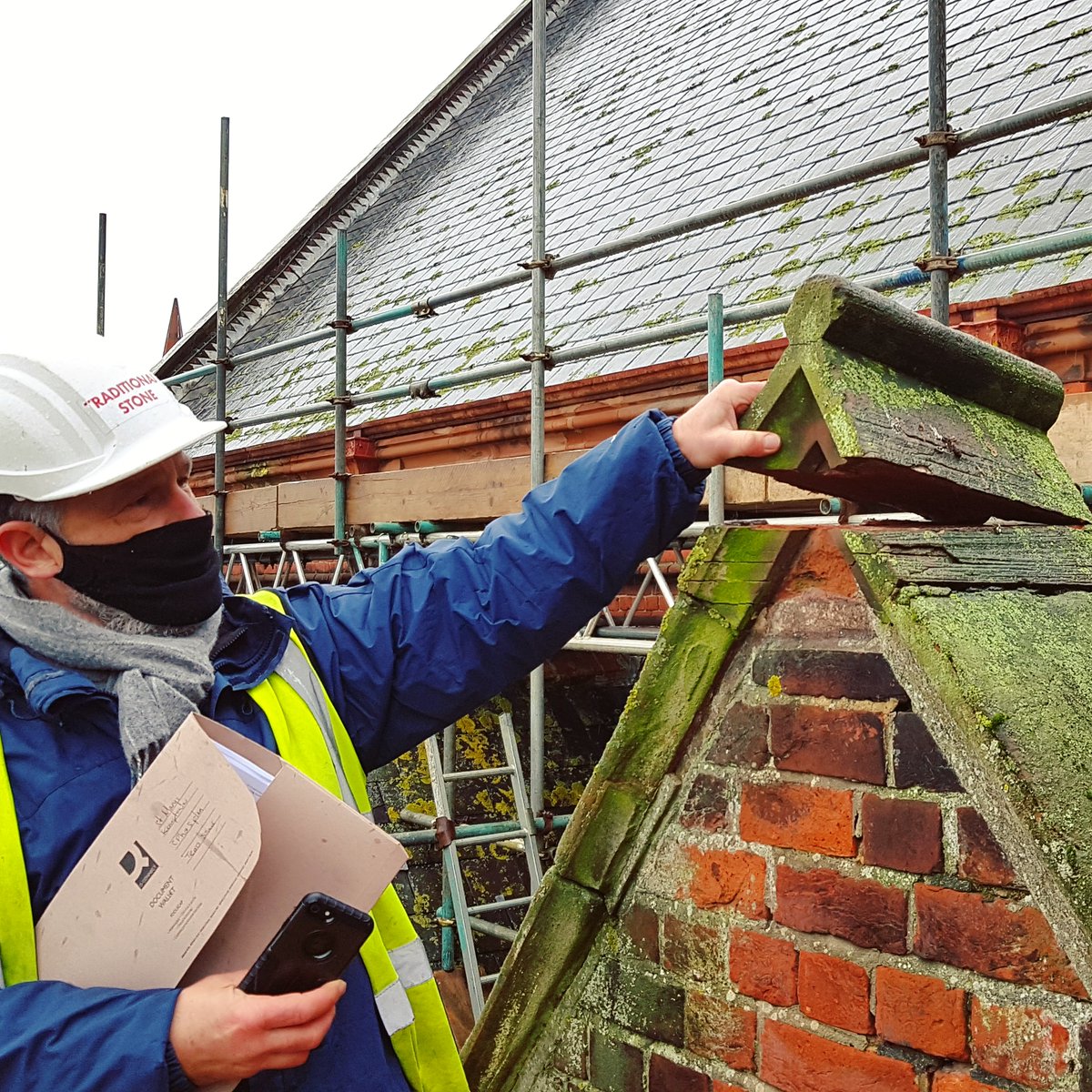 StMarysKemptown's tweet image. Oops! Our gable apex stones need a spot of work... Will be a big relief to get this fixed with a #CultureRecoveryFund grant via @CofE_Churchcare and @HistoricEngland. Thank you to @TFPArchitects and  Traditional Stone for getting these vital repairs underway. #NotCoping 😉