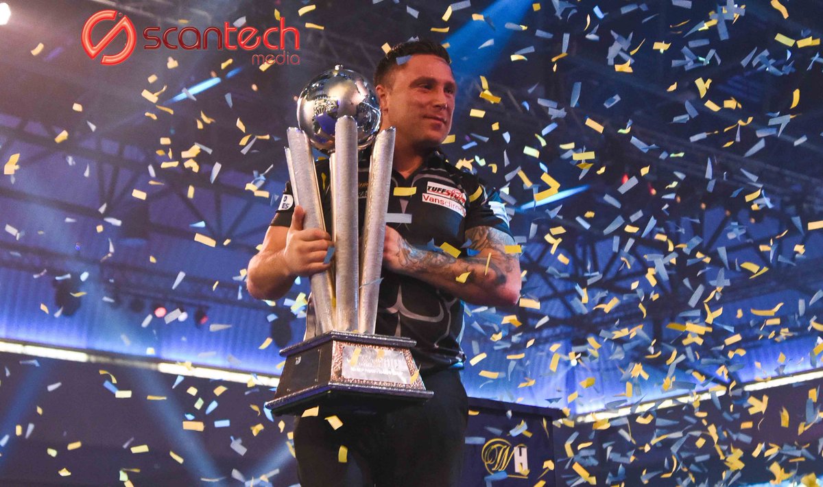 scantechmedia's tweet photo. Congratulations to @Gezzyprice becoming World Darts Champion and Thank you to @OfficialPDC for letting me photograph a great final for them. https://t.co/d3CniN4Wm2 https://t.co/C0U4UldppN
