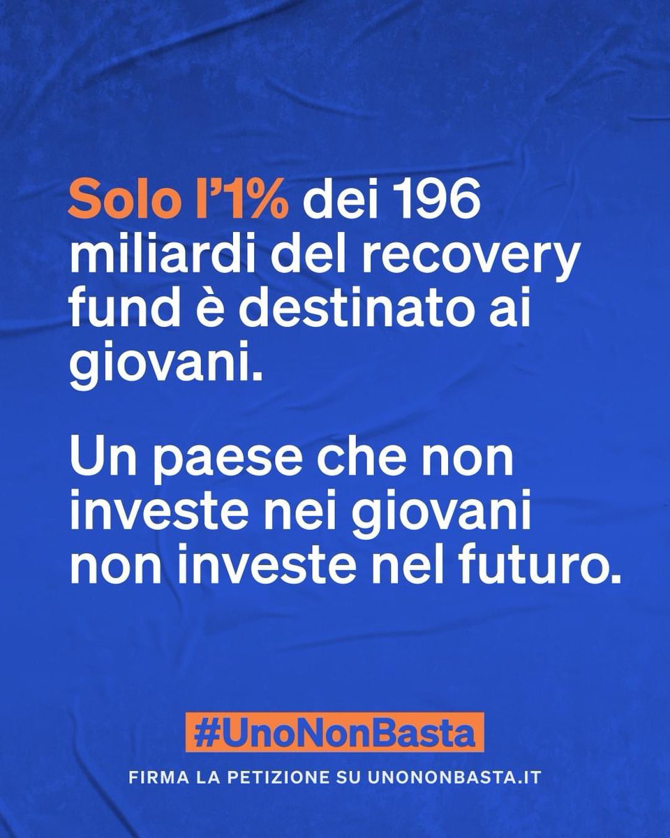 Valepresa's tweet photo. In Italia lo chiamiamo piú spesso Recovery Fund, perdendo il senso di responsabilitá verso le nuove generazioni racchiuso nella definizione della Commissione Europea.

Firma la petizione, se anche a te #unononbasta : https://t.co/gNEJBoODSt  

#RecoveryFund #NextGenerationEU https://t.co/dwviE1G0c8
