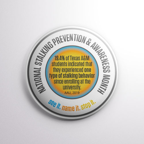 TAMU_HP's tweet photo. January is National Stalking Prevention and Awareness Month! We're  hosting virtual programming January &amp; February to recognize our theme of (in)visibility, since many people believe stalking, human trafficking, and dating violence don’t happen in their communities. #NSPAM https://t.co/2OX0VoFyxG