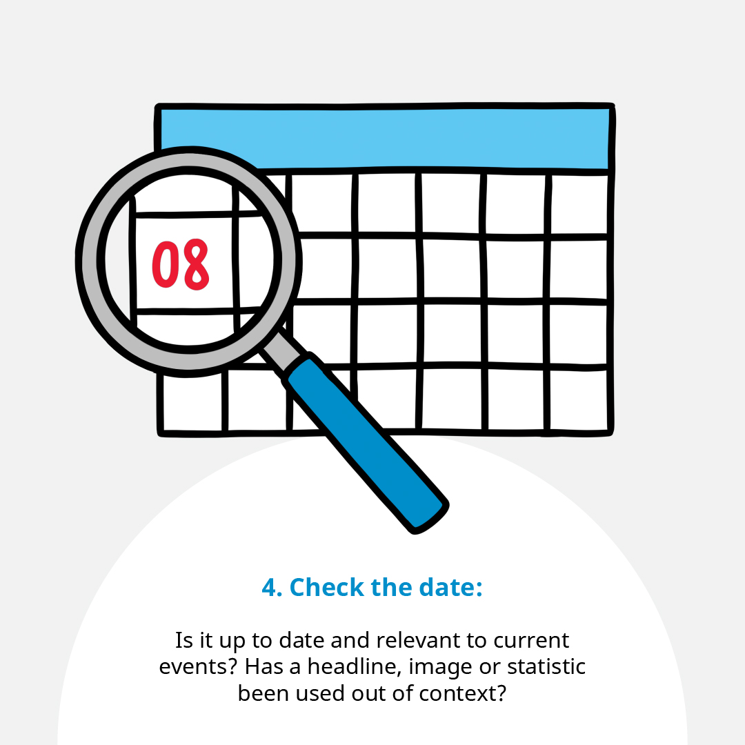  #SaferInternetDay   -  tips to identify  #COVID19 misinformation/disinformation: Check the date Ask these questions: Is this a recent story? Is it up to date? Has a headline, image or statistic been used out of context? http://bit.ly/31sc7wk 