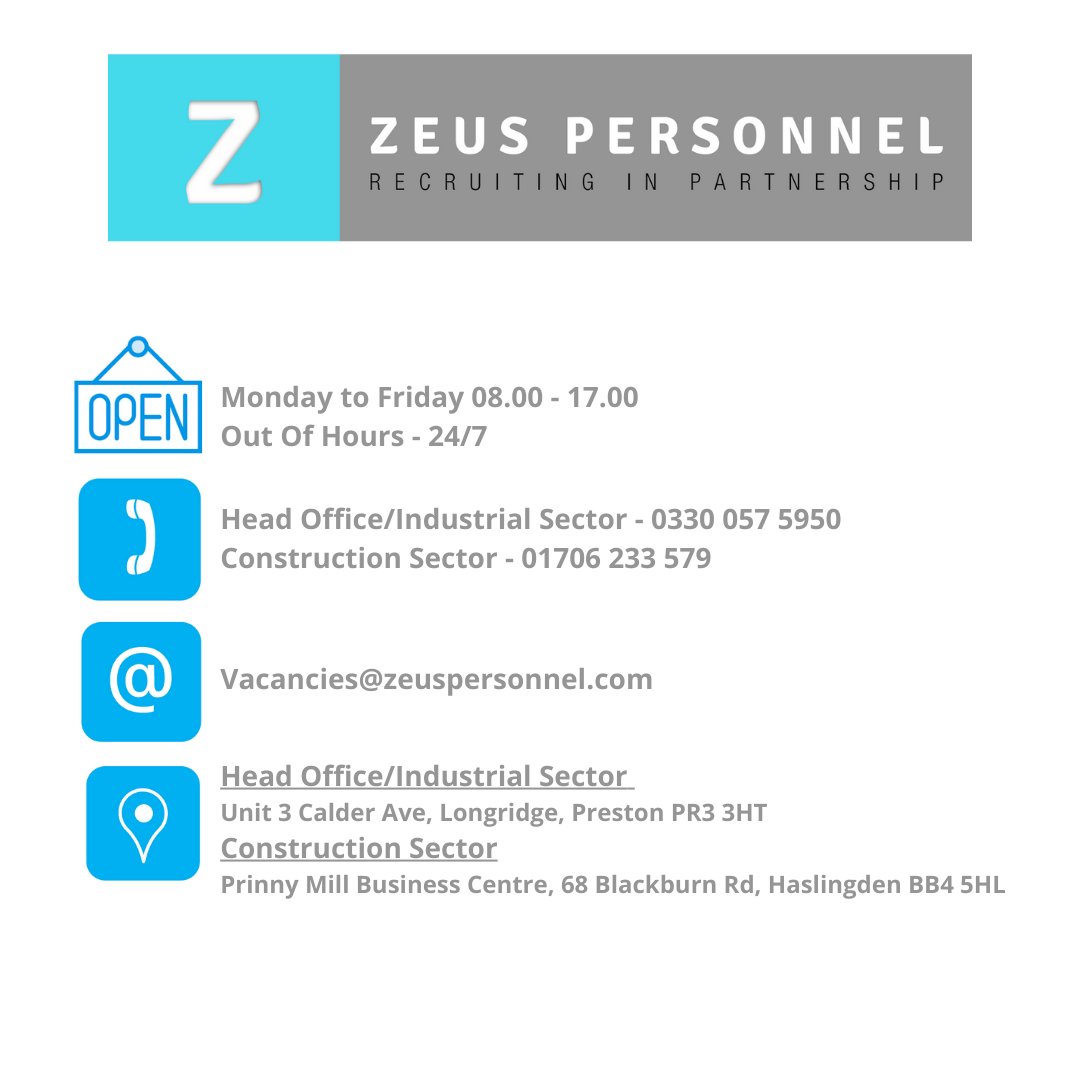 Happy New Year!
We are fully operating and are here to support you with any of your recruitment needs. 
Please do not hesitate to contact a member of our team now.

#zeus #recruitment #industrial #construction #hiring #office #getintouch #covid #temptoperm #temps