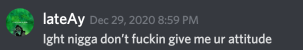kikixclips's tweet photo. So this dude is a 15yr old and he was saying the n word on his discord and he online dates on roblox. His roblox username is Jahzse and is not black. Report him n his discord is lateAy#6664. #roblox #discord #racist #onlinedater #twitter https://t.co/us9Xjy1cEW