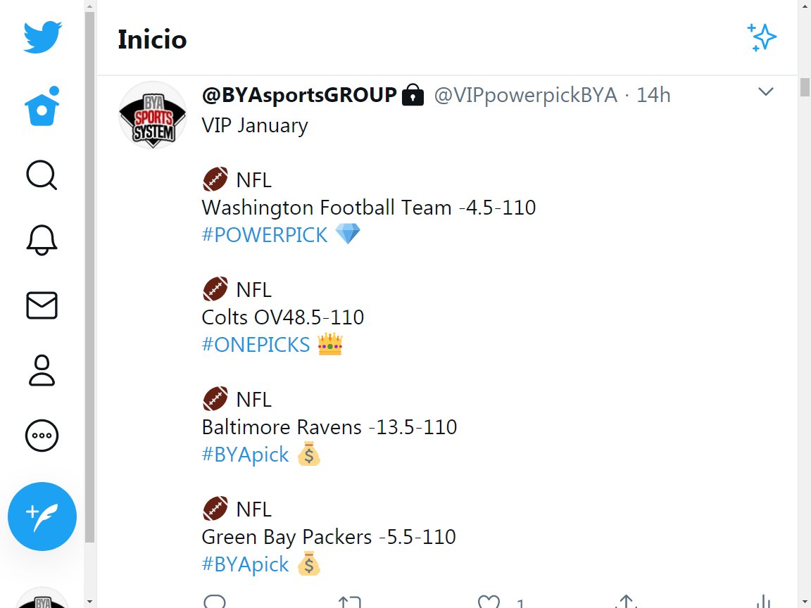 BYAsportsBET's tweet photo. VIP NFL CBB &amp; NBA

#POWERPICK 💎 [5U]
✅Washington -4.5-110
✅Houston ML -140

#ONEPICKS 👑 [3U]
✅Celtics -3.5-110 1H
✅Nuggets OV229.5-110
🔴Colts OV48.5-110

#BYApick 💰 [2U]
✅Ravens -13.5-110
✅Packers -5.5-110
✅Maine +5.5-110
🔴Hofstra U142.5-110

+15.2U✅✅

@PicksCity https://t.co/MDWNgVMmud