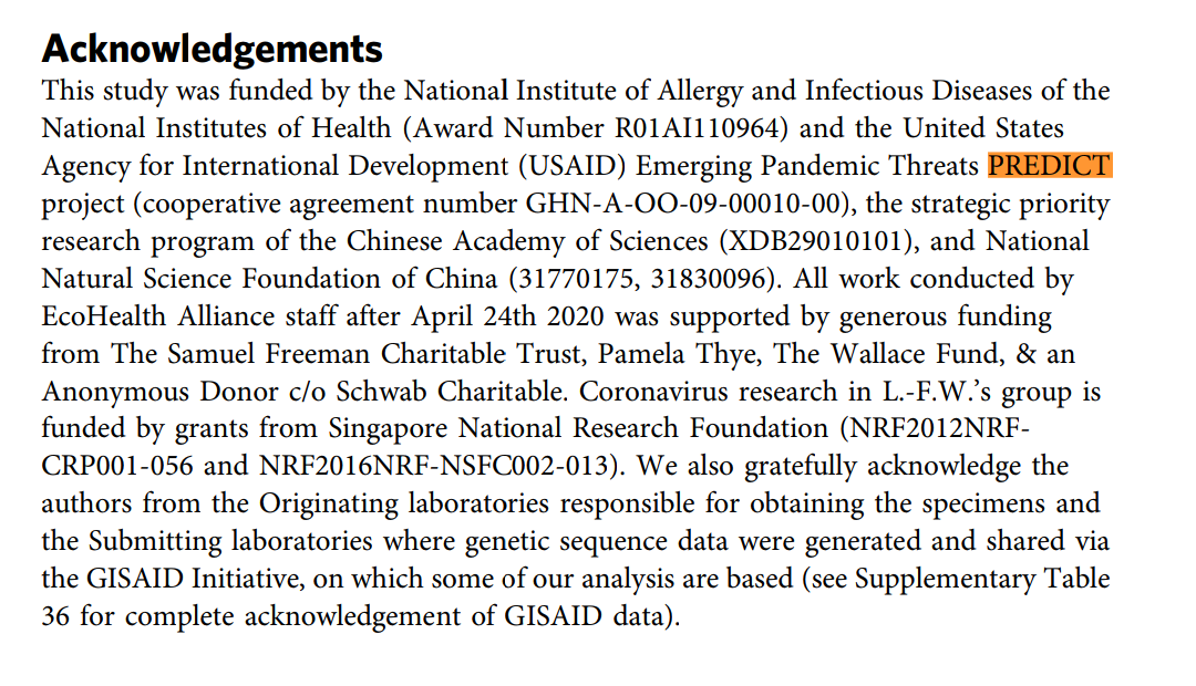 Given this context, and the fact that Latinne et al. was funded by USAID PREDICT, no wonder then that there's a serious lack of transparency in data reporting. https://twitter.com/Ayjchan/status/1334509253516783625?s=20