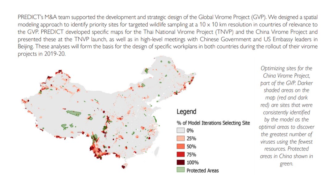 “PREDICT’s M&A team supported the development and strategic design of the GVP [...] PREDICT developed specific maps for the TNVP and the CVP and presented these at the TNVP launch, as well as in high-level meetings with Chinese Government." https://ohi.sf.ucdavis.edu/sites/g/files/dgvnsk5251/files/files/page/SAR2019-draft-final-compressed.pdf