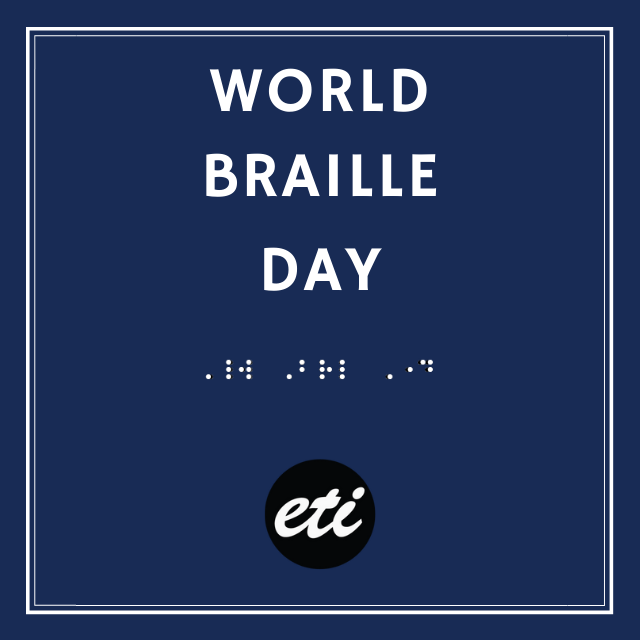 ETIvision's tweet photo. Today's World Braille Day is celebrated all around the world. . This day is a reminder of the importance of accessibility and independence for people who are blind or visually impaired.

#WorldBrailleDay #Disability #Accessibility #Inclusion #Empowerment #ValueForAll https://t.co/IOniA77NAu