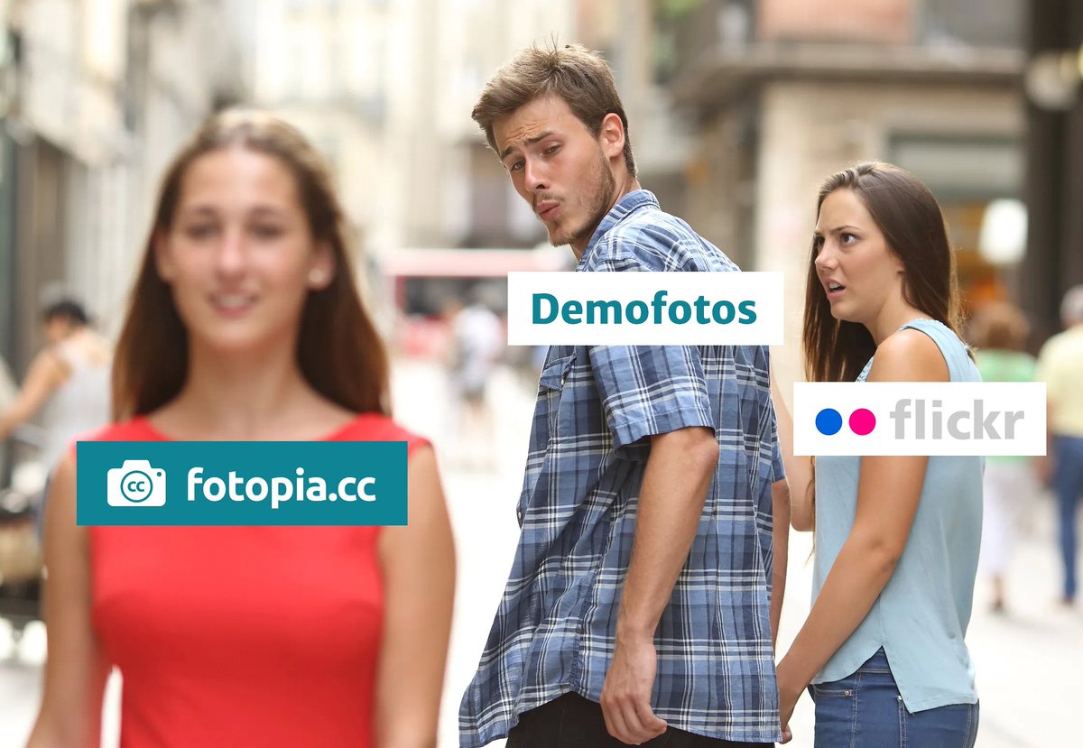 fotopiaCC's tweet photo. Alles, was man zu #fotopia wissen muss als #Meme: Hilf uns, den Demosfotos aus ihrer toxischen Beziehung zu befreien. 😉 Link in der Bio. Foto: A. Guillem https://t.co/Yb0YrPTzze