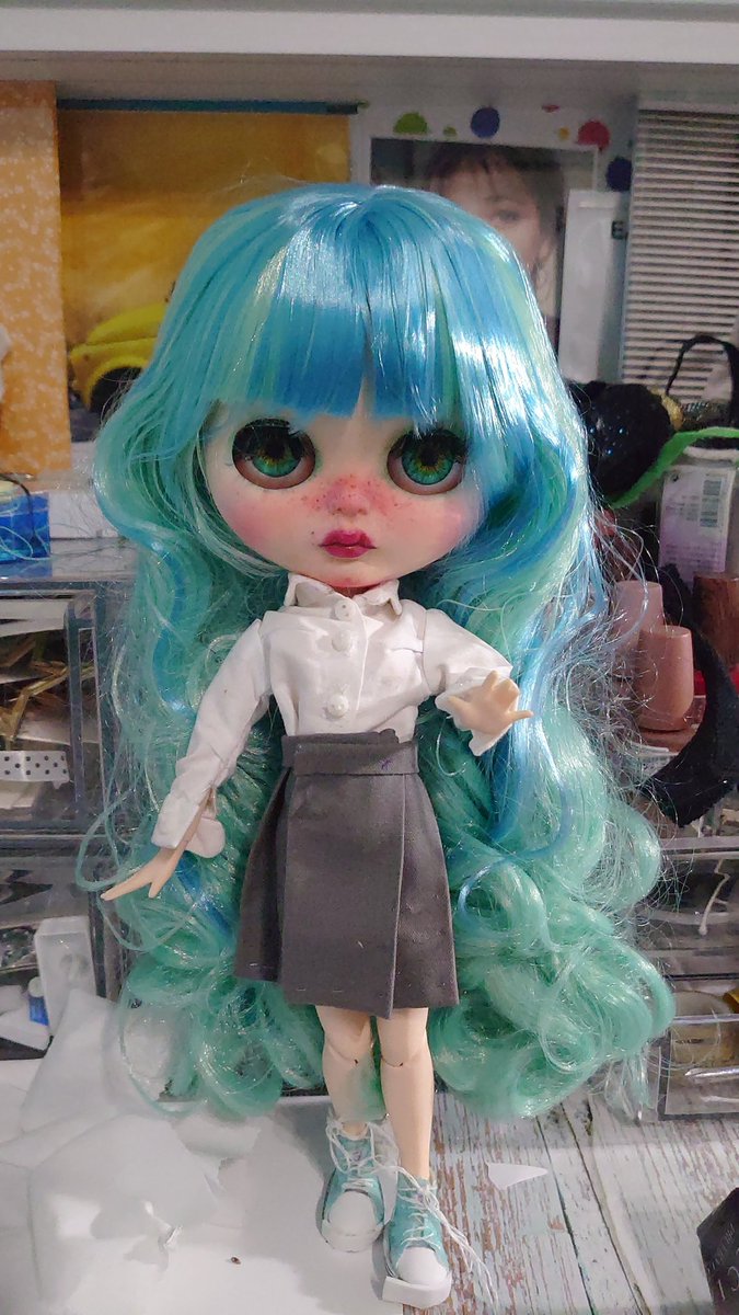 Otra foto más preparándome para mi nueva casa