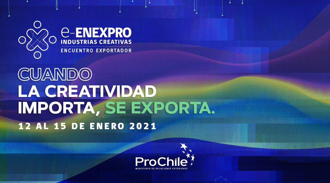 ProChile's tweet image. ¡Inscríbete hasta el 7 de enero📆! Se viene una nueva versión de #Enexpro Industrias Creativas, en donde decenas de importadores extranjeros conocerán el talento creativo chileno. Conoce más detalles y participa en bit.ly/3rnaSd0