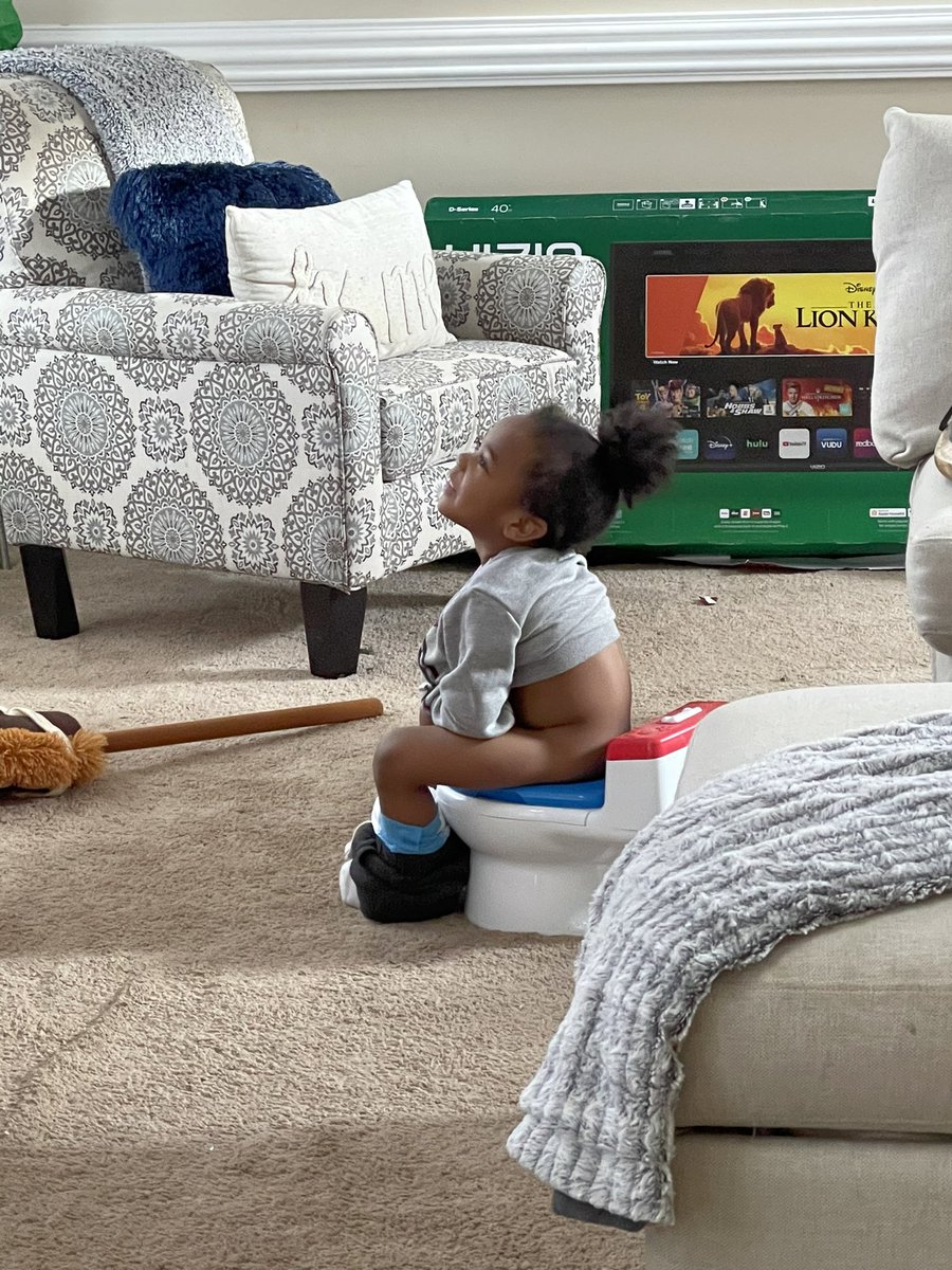 He said he couldn’t see the tv from the bathroom 🚽