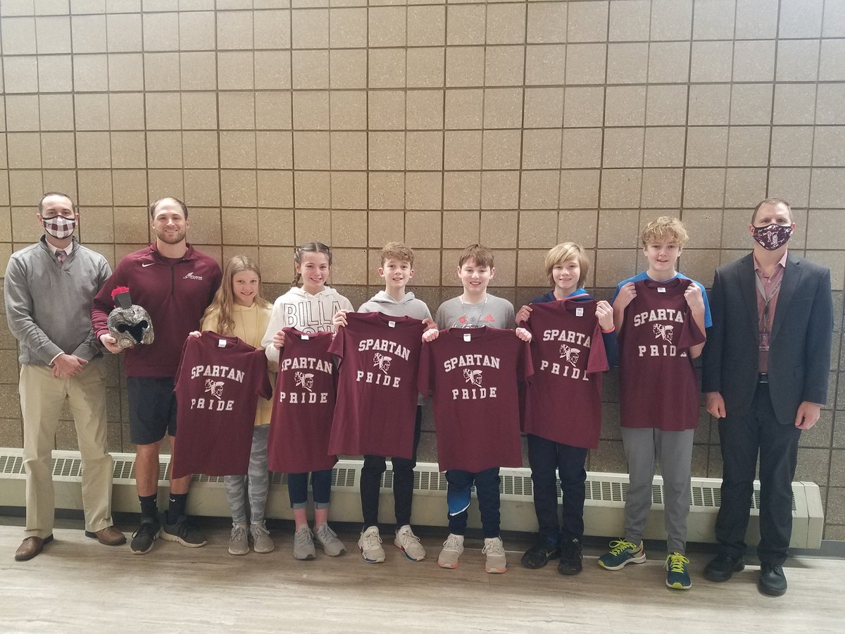 A great way to start the new year with our Students and Staff of the Month. Spartan PRIDE is modeled in life every day. Thanks for being a Spartan!  #spearfishms