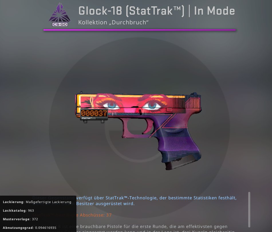 Glock-18 (StatTrak™)  Vogue - Counter Strike - Skins - GGMAX