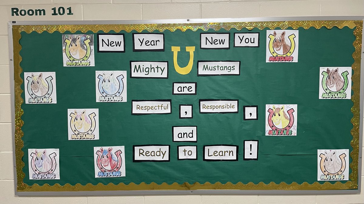 VMESMustangs's tweet image. Great to see the Green and Gold proudly displayed in the halls of VMES. This week, we relaunch our Mighty Mustang Program. Remember to be Respectful, Responsible, and Ready to Learn! Mustang Pride, 2021 style!