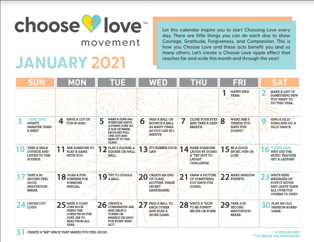 msgoldenLB's tweet photo. It's the first Monday of January - let's kick the new year off right with our Choose Love calendar! 🥰🎉 @LBSchoolsNY  #ProudtobeLB #LBLeads #SEL #ChooseLove https://t.co/GnIeNeGALG