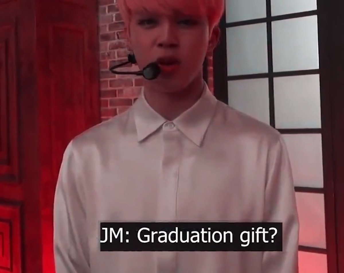 when they asked him about his graduation gift for jungkook 