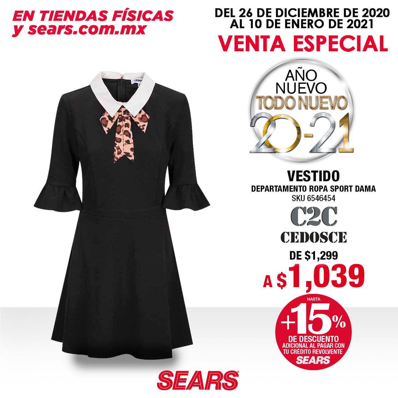 Ciudad Violín Pence Sears México on Twitter: "Los vestidos más increíbles con descuento. ¡Los  amarás! 👌✨ Dale clic 👉 https://t.co/RMDBjFlOCm Vigencia del 26 de  diciembre del 2020 al 10 de enero del 2021. Consulta el