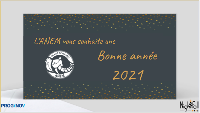 L’ensemble du bureau de l’ANEM vous souhaite une bonne année 2021 !
Que cette année soit remplie de courage pour les cours !
Nous essayerons de vous divertir un maximum, en espérant bientôt vous revoir autour d'un verre !