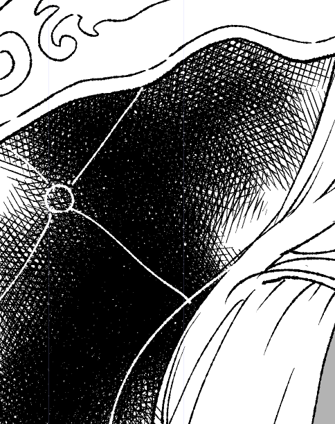 この前Twitterで知った少女漫画風カケアミのブラシ多用してしまう 