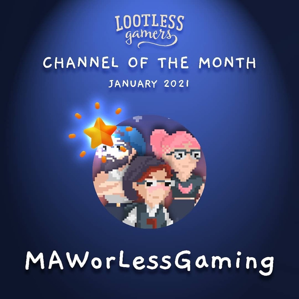 LootlessGamers's tweet image. We&apos;re proud to support @maworlessgaming ❤ They&apos;re our channel of the month for January 2021! Woohoo!
#supportsmallstreamers #streamer instagr.am/p/CJoQs3HFaH4/