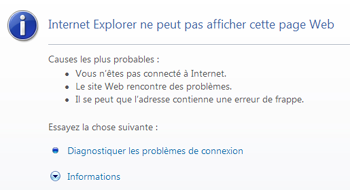 ie.explorer a rencontre un probleme