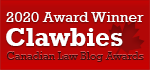 UCalgaryLaw's tweet photo. While we were away: Congrats to Profs Shaun Fluker and @Ideablawg on your 2020 #Clawbies win! https://t.co/WuL6dJNhMA https://t.co/4kJQz1nPxi