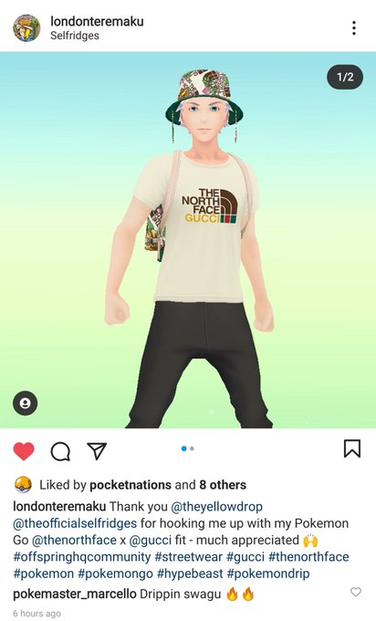 The North Face X Gucci Pokemon Go Avatar Items Hidden At Select Pokestops Otaquest