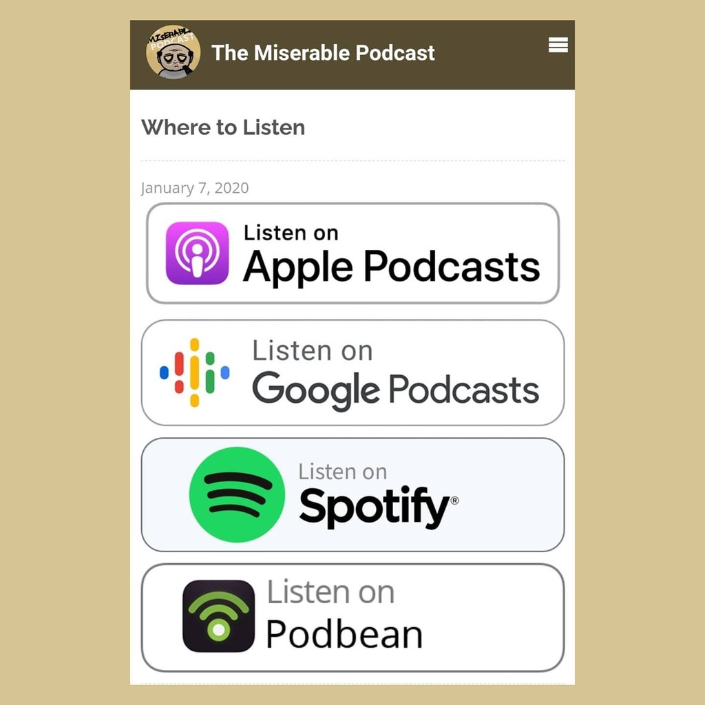 TheMiserableCo's tweet photo. New episode today! Go follow and listen to our podcast in your favorite podcast app! https://t.co/S2wdwL21Eu https://t.co/vRR7lLKwbU