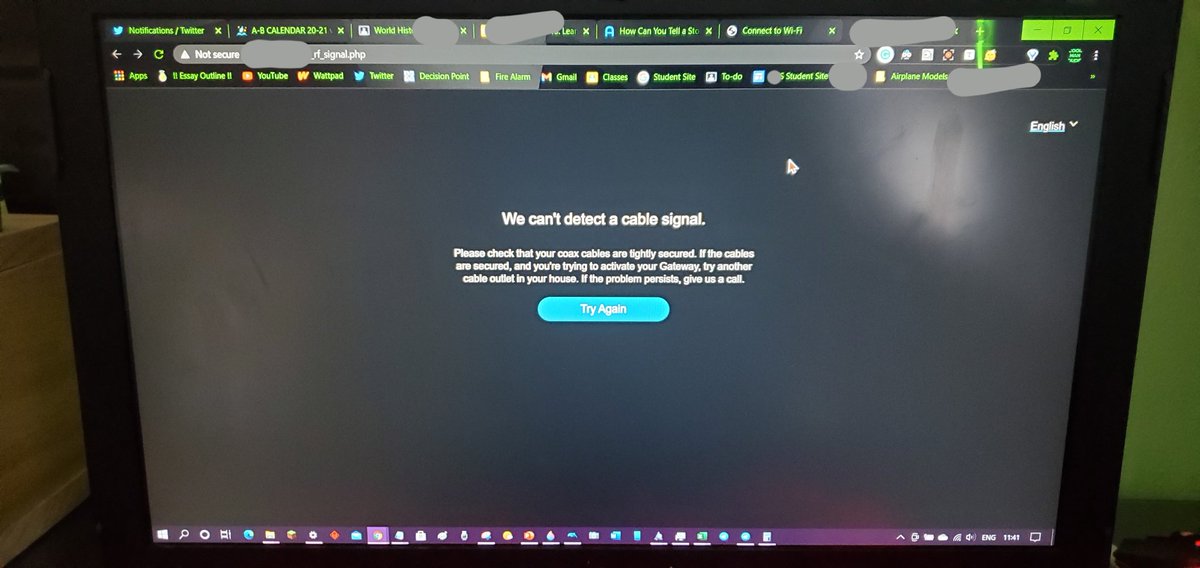 The internet crashed.